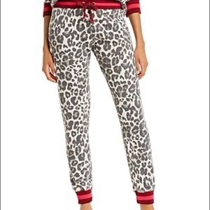 Vintage Havana Grey Animal Print with Pink Stripe Sweatpants NEW WITH TAGS